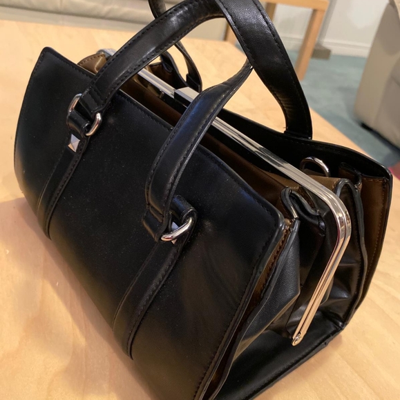 Black Satchel with Silver Detail - Picture 5 of 7